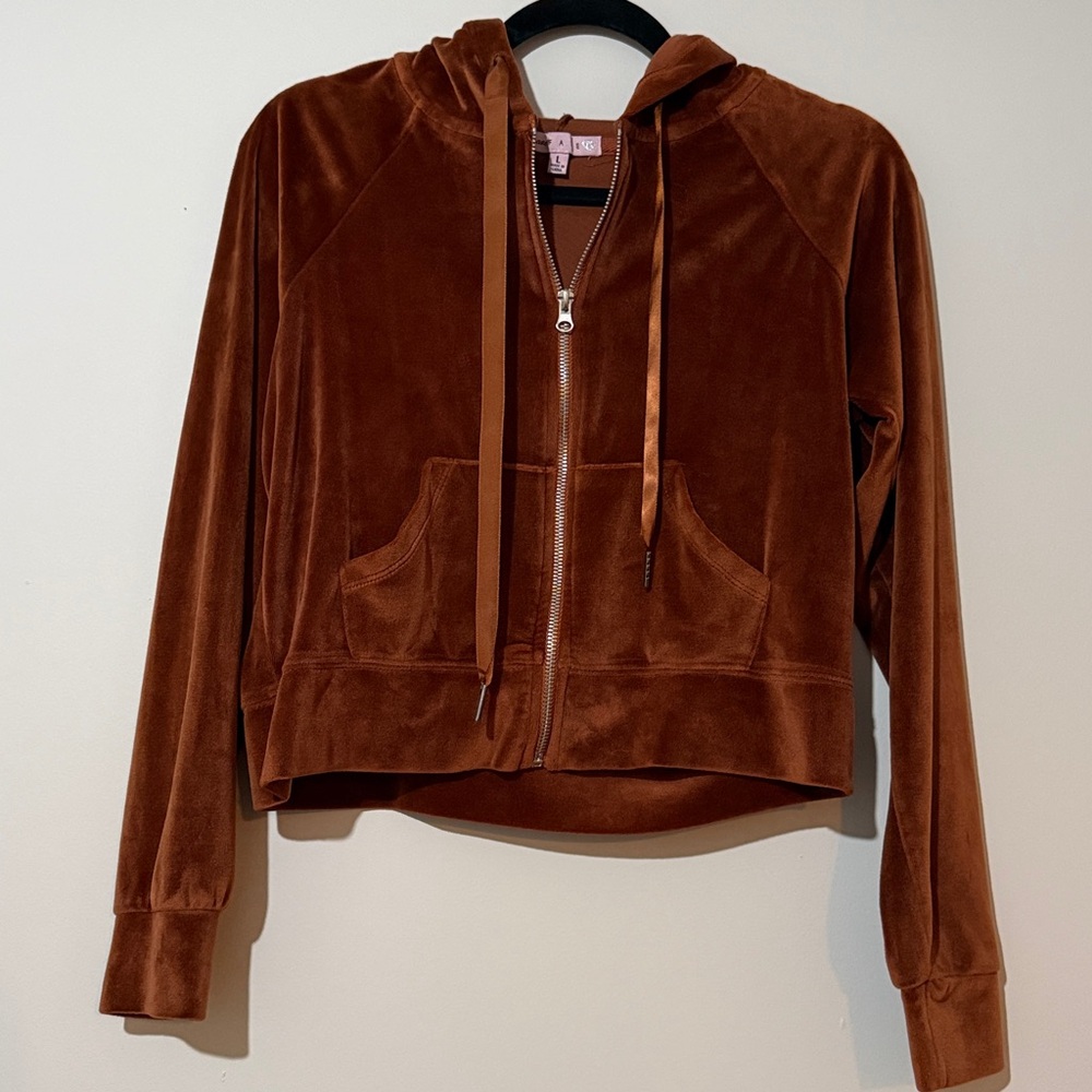 Velvet Sweat Set in Rich Brown